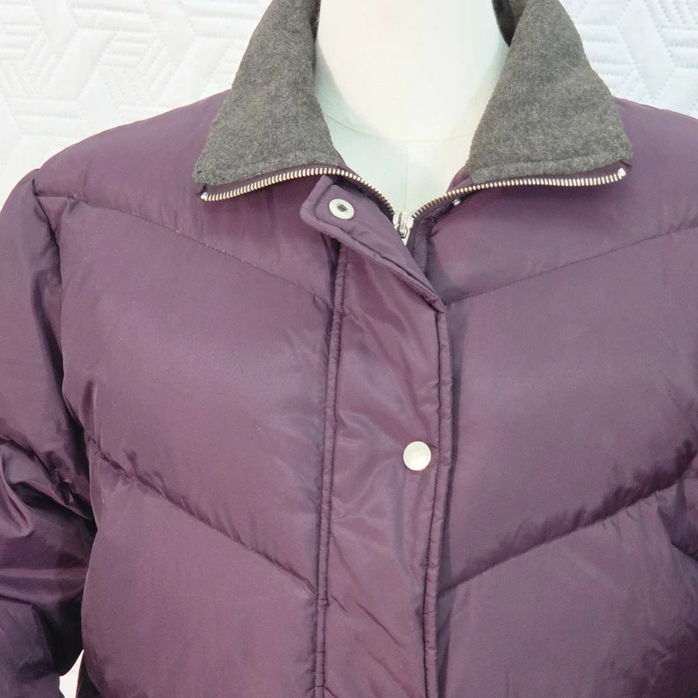 Colebrook & Co Puffer Coat Womens Purple Quilted‎ Duck Down fill Warm Outdoors M - Picture 2 of 15